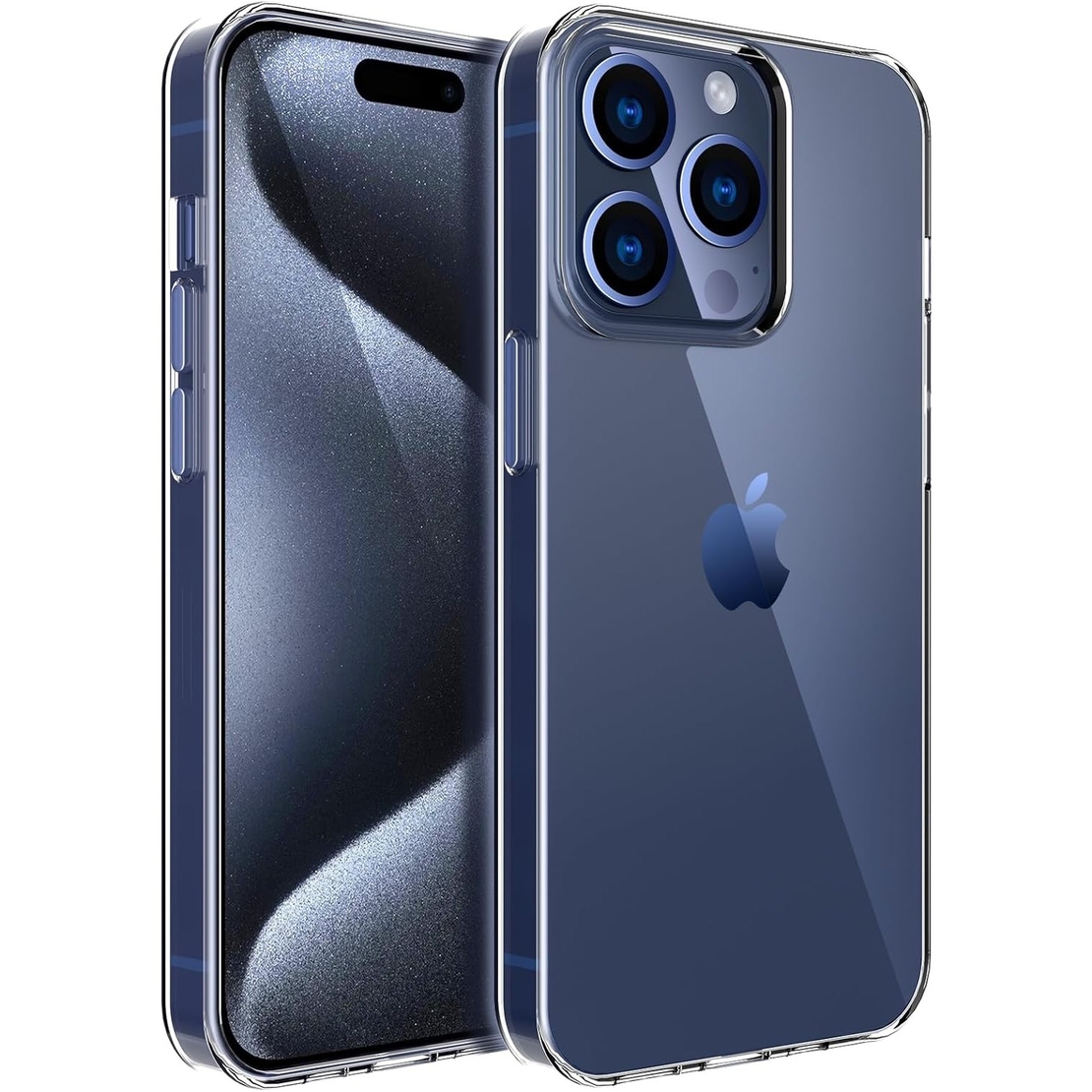 Husa de Protectie din Silicon, pentru Apple iPhone 15 Pro, PC, Antisoc, Rezistenta la Impact, Transparenta