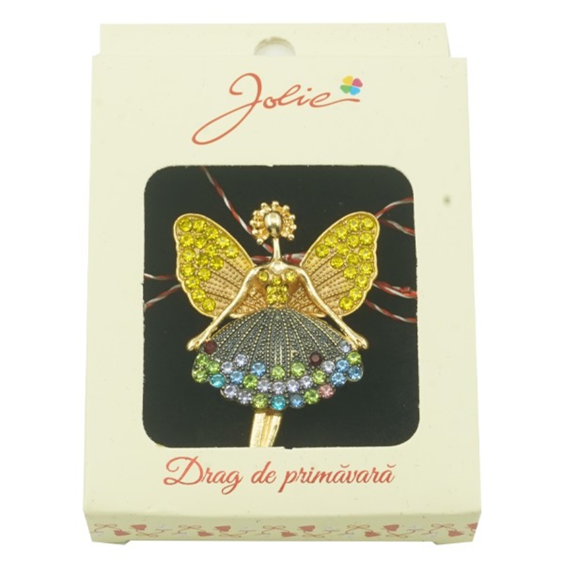 Brosa Multicolora Jolie model Balerina cu Aripi