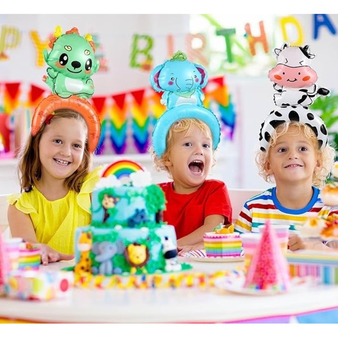 Balon din Folie Metalizata, Flippy, Tip Coronita, Model Vacuta, Ambalaj Individual, Pai Inclus, Umflare cu Aer sau Heliu, 48 x 27 cm, Alb/Negru