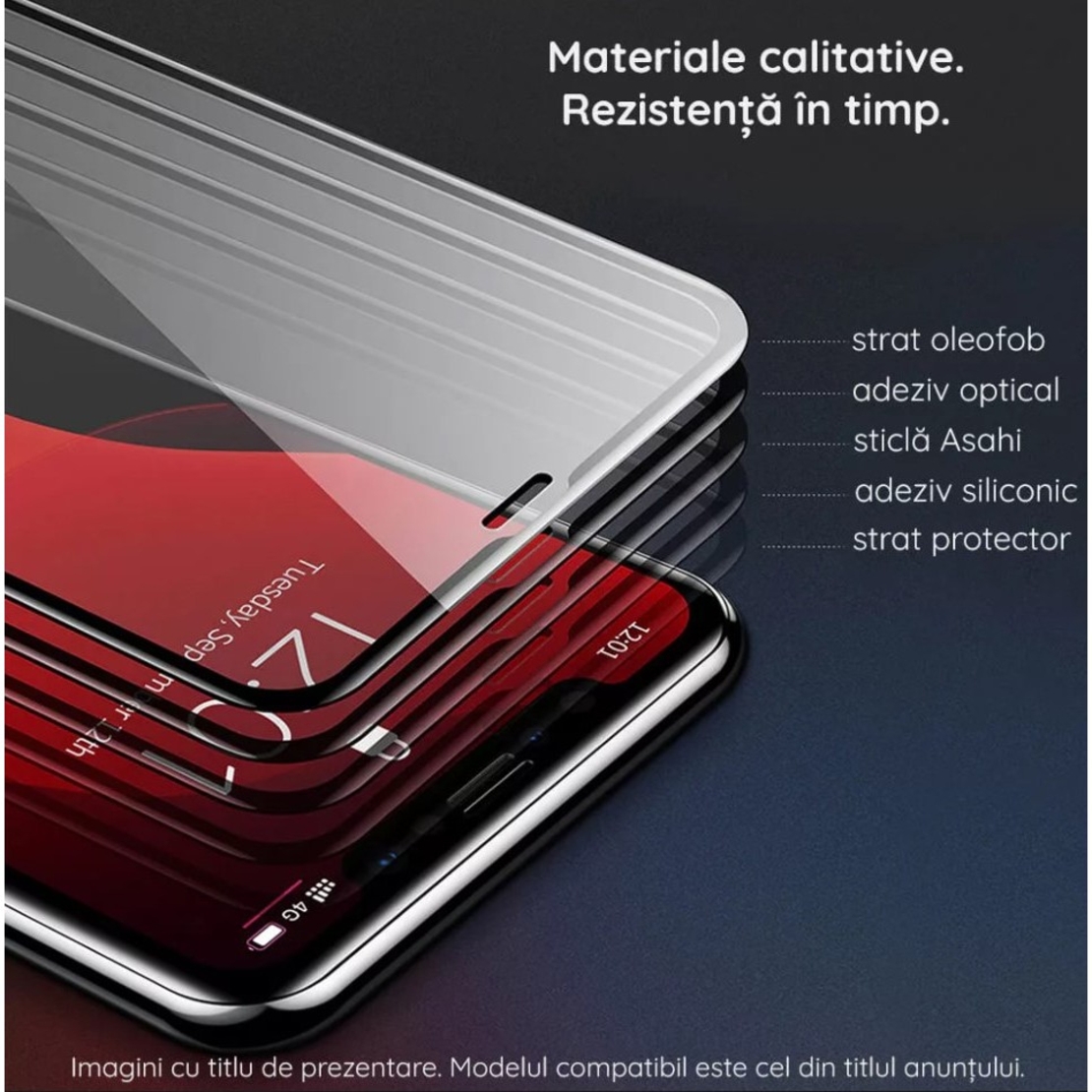 Folie Sticla Flippy® pentru Samsung A7 2018 111D Negru