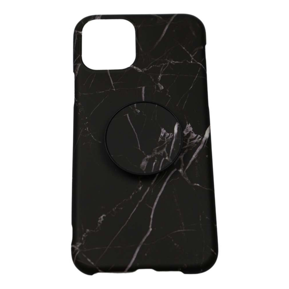 Husa protectie pentru Apple iPhone SE 2020 Soft IMD TPU Marble Negru Suport inclus