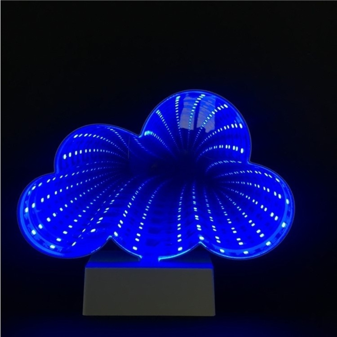 Decoratiune Luminoasa cu Baterii/USB Neon Model Norisor 20 cm Alb Rece