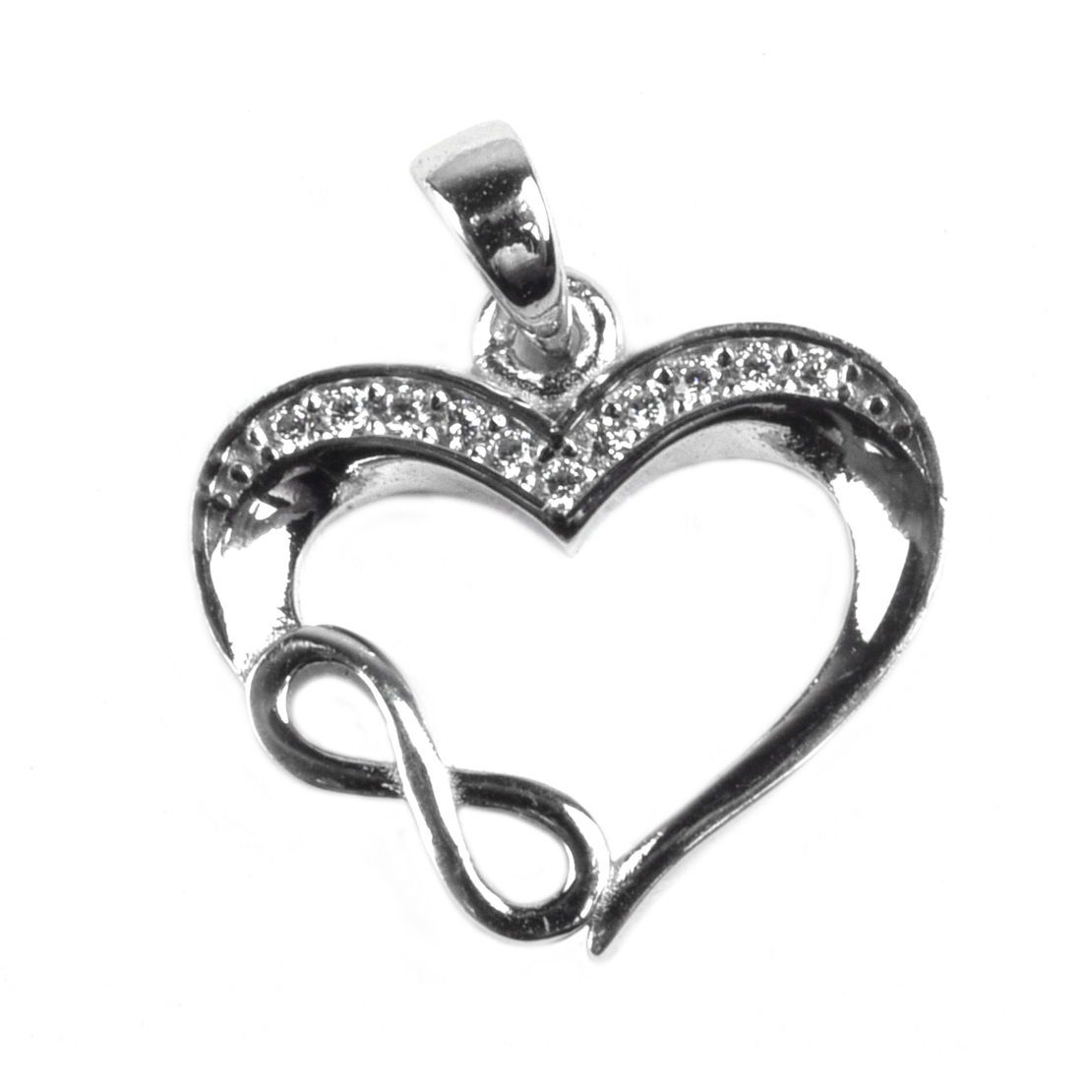 Pandantiv din Argint 925 Inima cu Infinit
