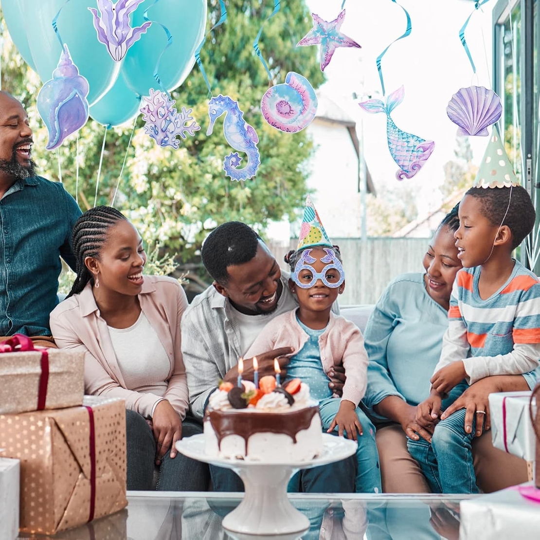 Set 8 Perechi de Ochelari Sirena, Flippy, Colectia Mermaid, Multicolor