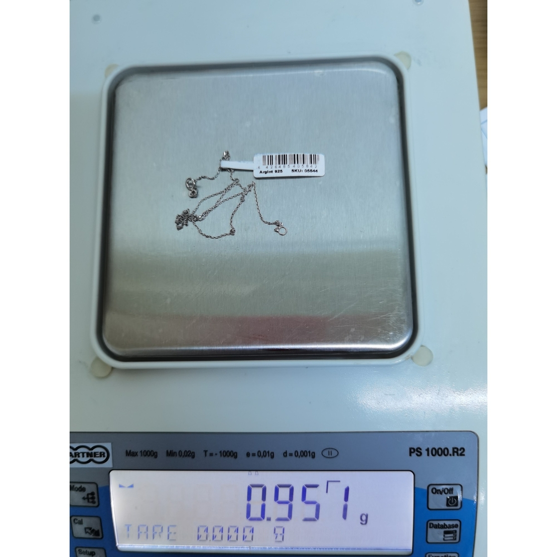 Lantisor din Argint 925 rodiat, model la baza gatului, 38 cm