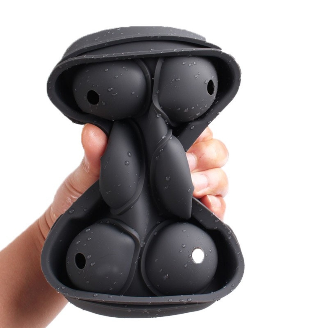 Forma pentru Gheata, Flippy, 6 Forme Sferice, din Silicon, 17 x 12 x 6 cm, Negru