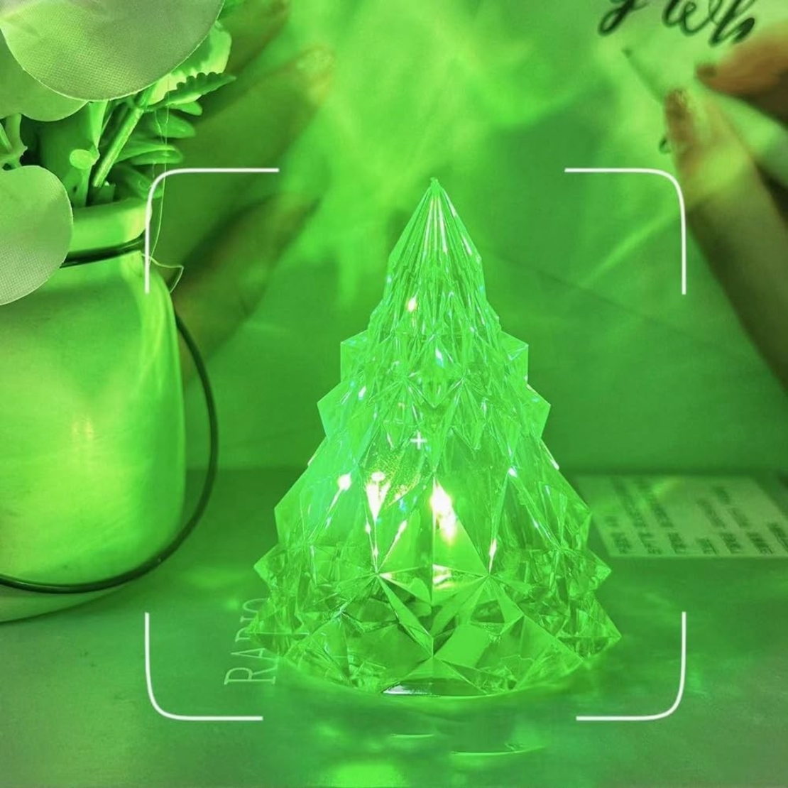 Lampa de Veghe, Flippy, Model IceBerg, Lumina Rece, cu Baterii, Verde, 6.5x8 cm