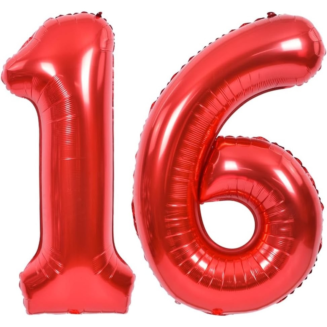 Balon din Folie Metalizata Flippy, Figurina Cifra, Tema Aniversare 40 cm, Ambalaj Individual, Pai inclus, Umflare cu Aer sau Heliu, Rosu, Cifra 1