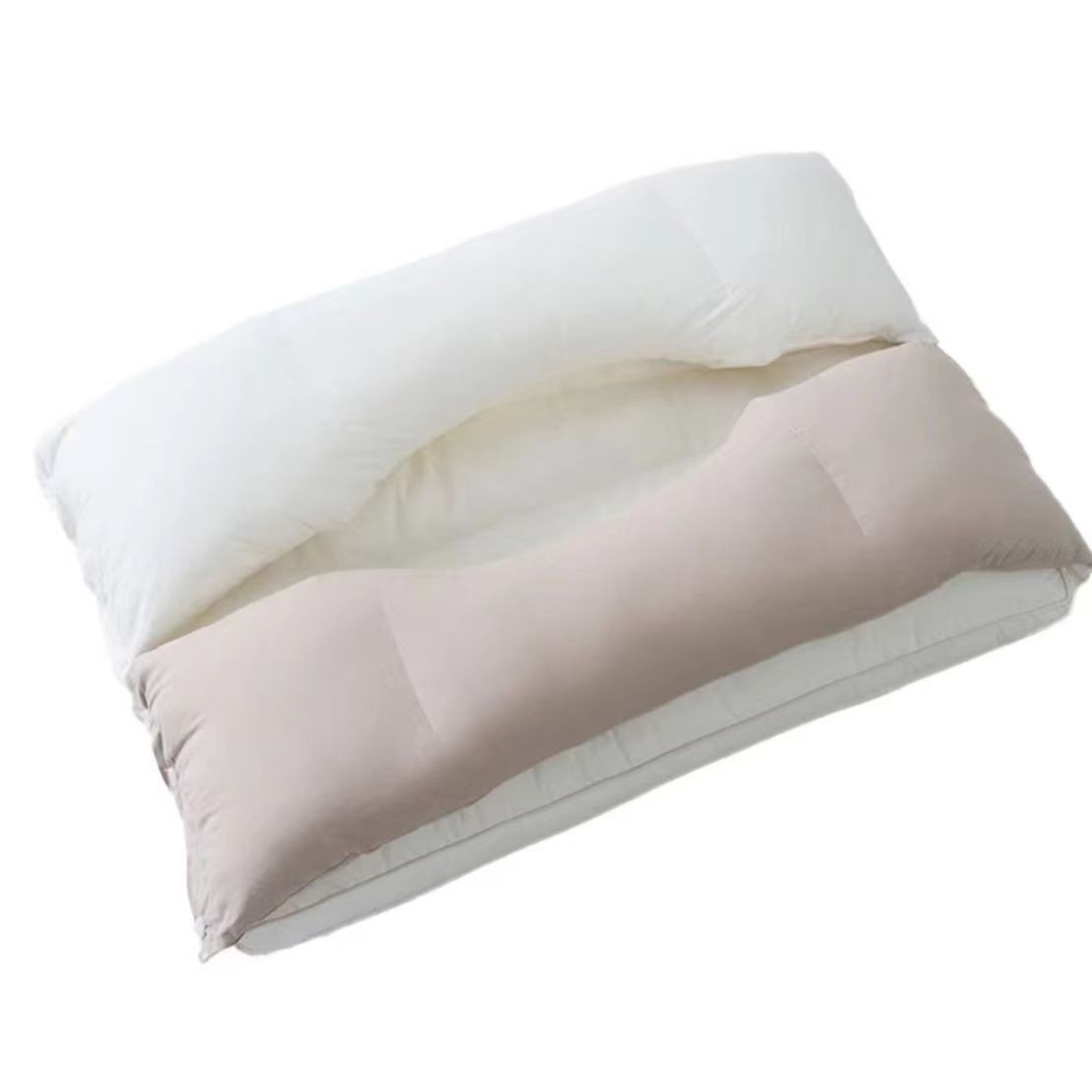 Perna Ortopedica 3 in 1, Flippy, Strat Dublu, Protectie Cervicala, pentru Adulti, 45 x 70 cm, Alb