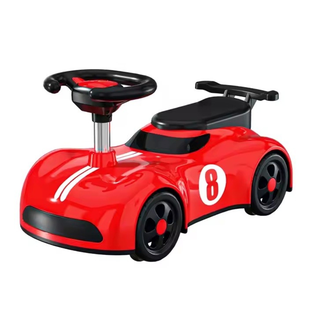 Masina pentru Copii, Flippy, 1-3 ani, Impingere, Bluetooth, Muzica, din ABS, 4 Roti, Inaltime Sezut 22 cm, Rosu