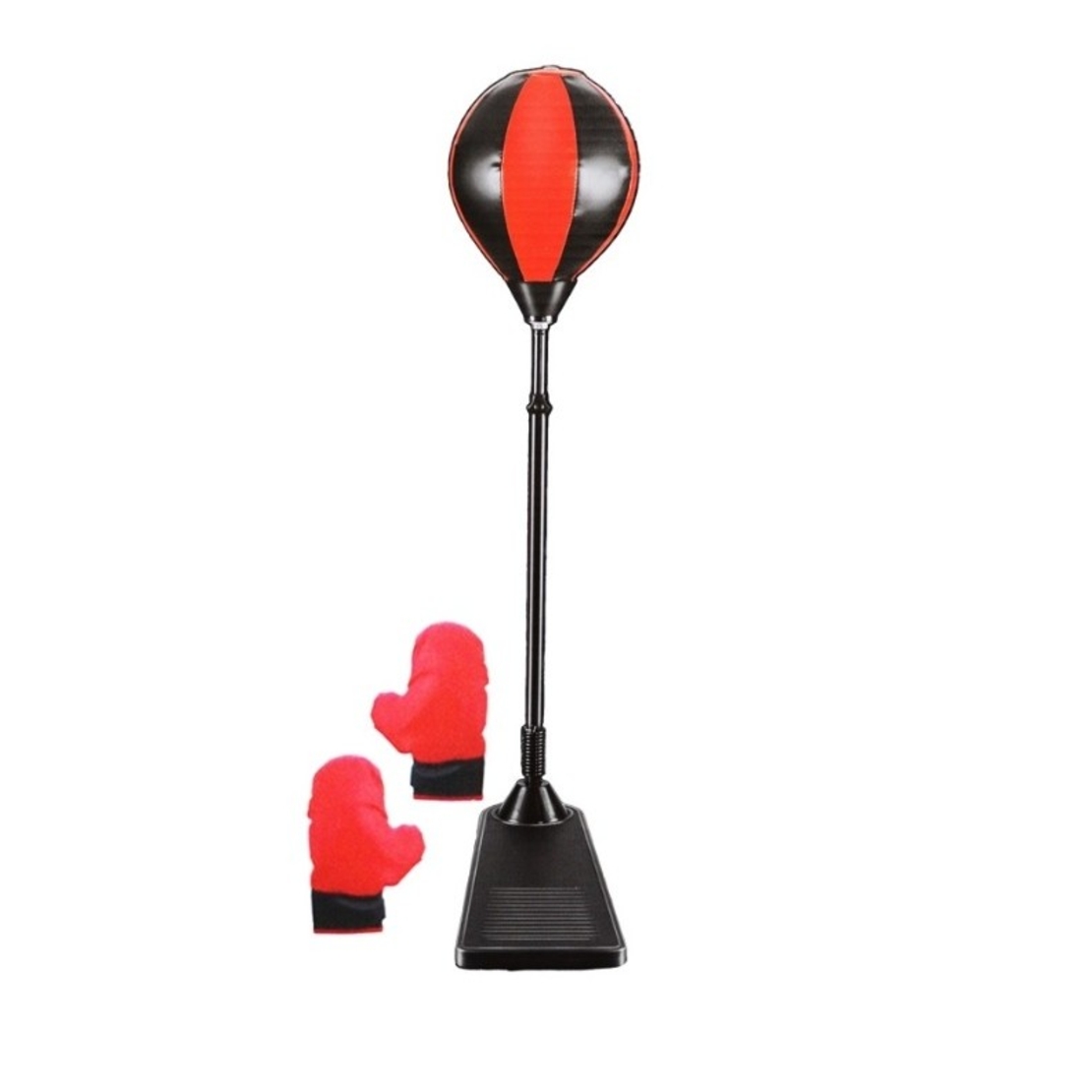 Jucarie Interactiva, Flippy, Model Sfera de Box de Picior, Manusi Incluse, Inaltime Reglabila, +3 Ani, 120 x 25 x 52.5 cm, Rosu/ Negru