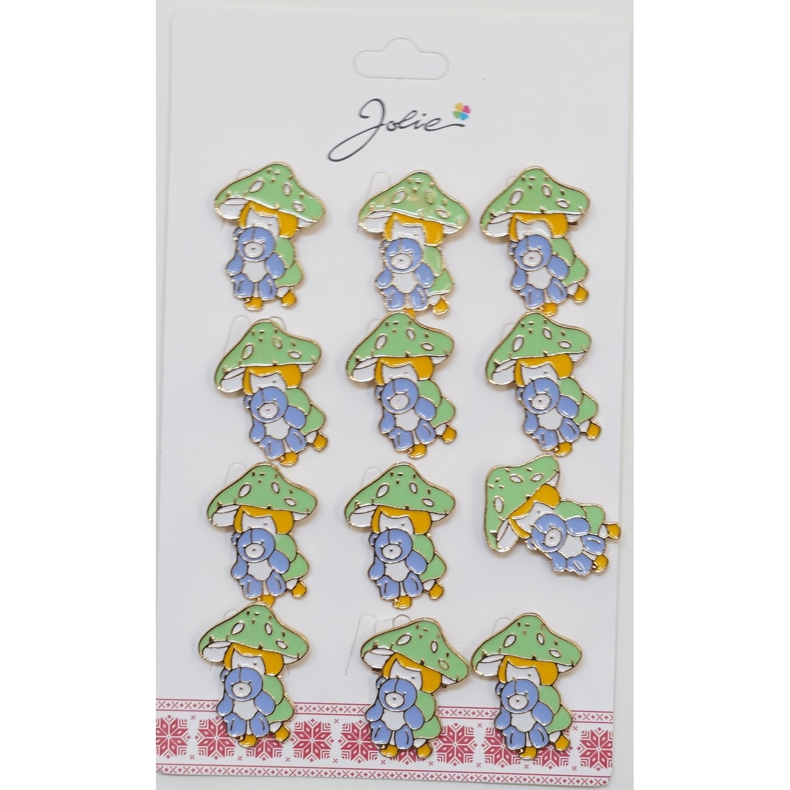 Set 12 Brose Martisor pentru Copii Fata cu Urs de Plus