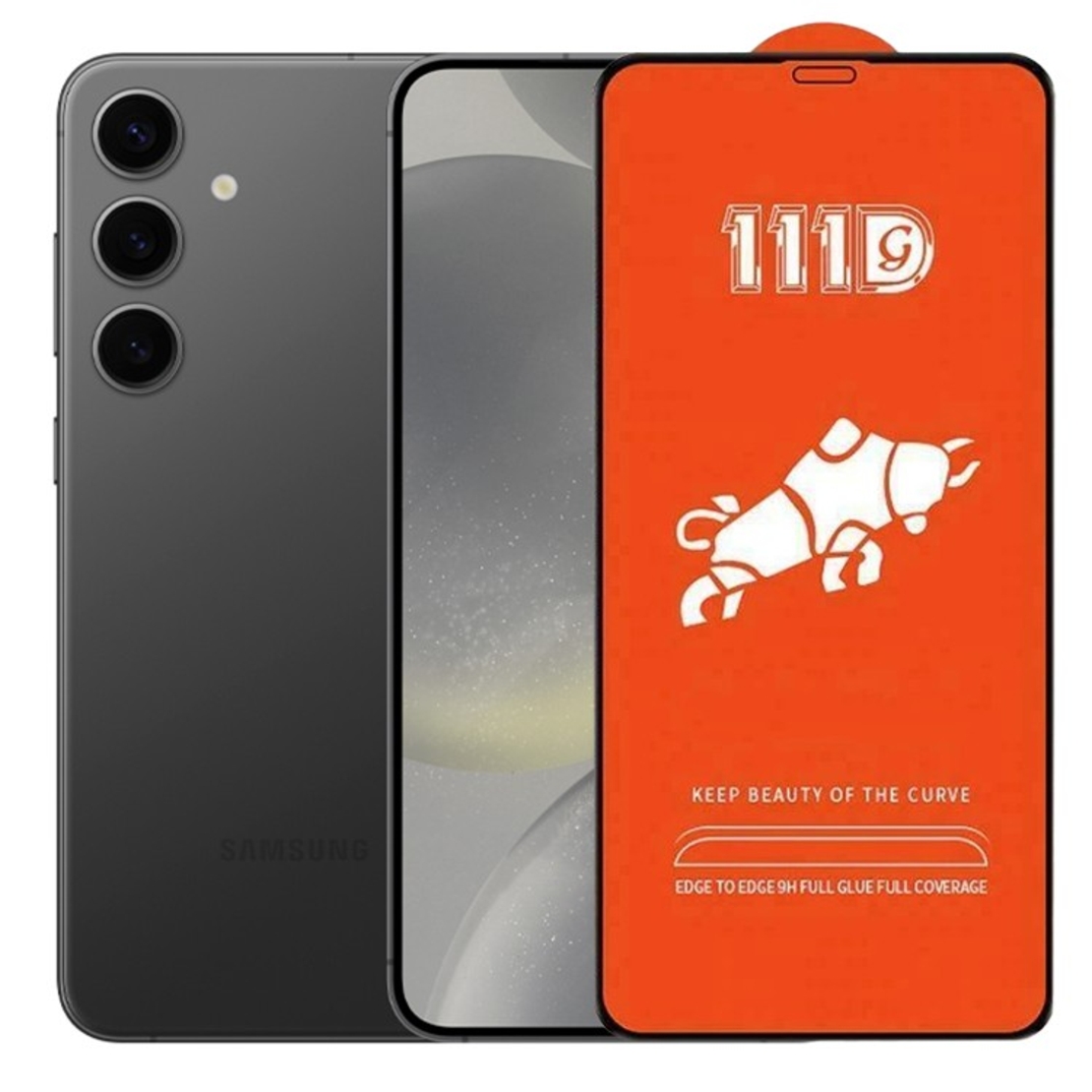 Folie Sticla Securizata pentru Samsung Galaxy S24 Plus 5G, Flippy, Sticla de Protectie Compatibila cu Samsung Galaxy S24 Plus 5G, Full Cover 111D, HD, Margini Negre, Transparenta