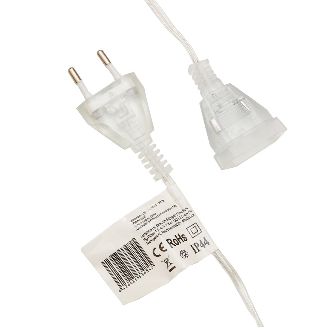 Instalatie de Craciun, Flippy®, Tip Plasa, 1.5 x 1.5 m, 120 LED-uri, Interconectabila, Multicolor