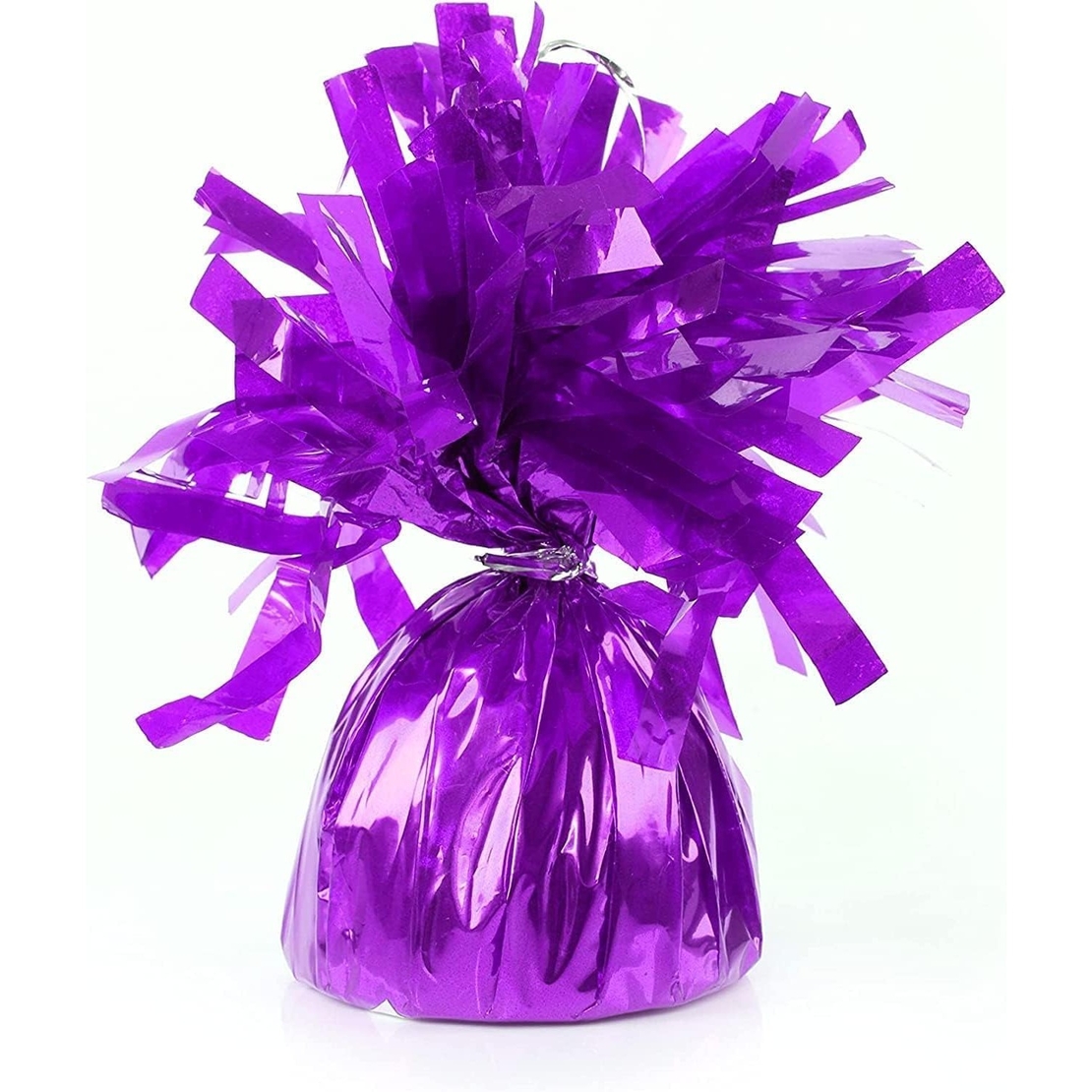 Greutate pentru Baloane cu Heliu, Flippy, din Folie cu Franjuri, 170g, 13 x 5 x 3 cm, Mov