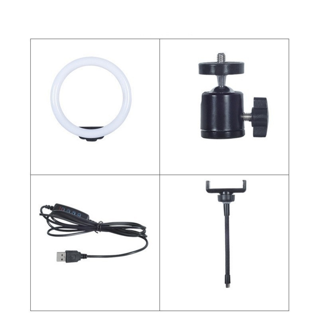 Lampa Circulara RingLight, Flippy, din ABS, 120 LED-uri, 3 Culori de Lumina, 3 Trepte de Intensitate, Rotire 360, 26 cm Diametru, Negru