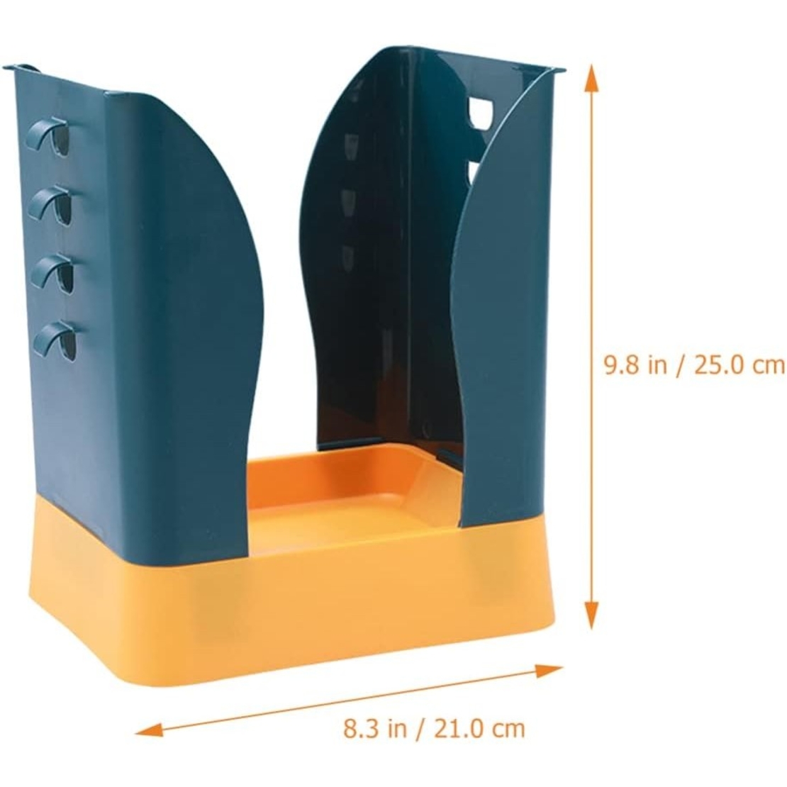Cos de Gunoi Extensibil, Flippy, din Plastic, Reglabil, Pliabil, Versatil, pentru Bucatarie, Baie sau Birou, Cos Universal, 21x25x17 cm, Albastru Galben