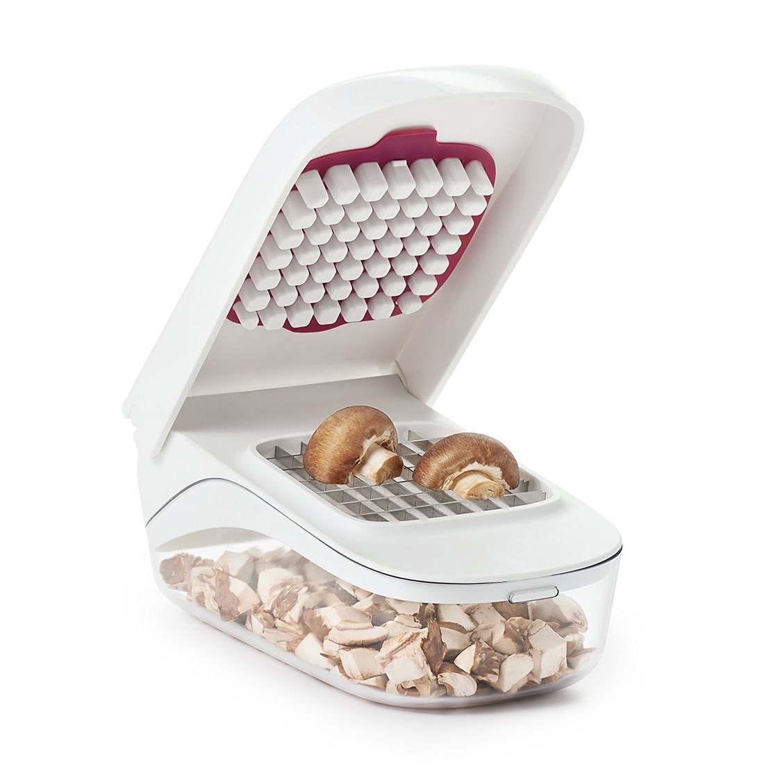Feliator pentru Legume, Flippy, Ustensila Bucatarie, Presa Manuala pentru Carfoi Pai, Multifunctional, 20x12.5x10 cm, ABS, Alb
