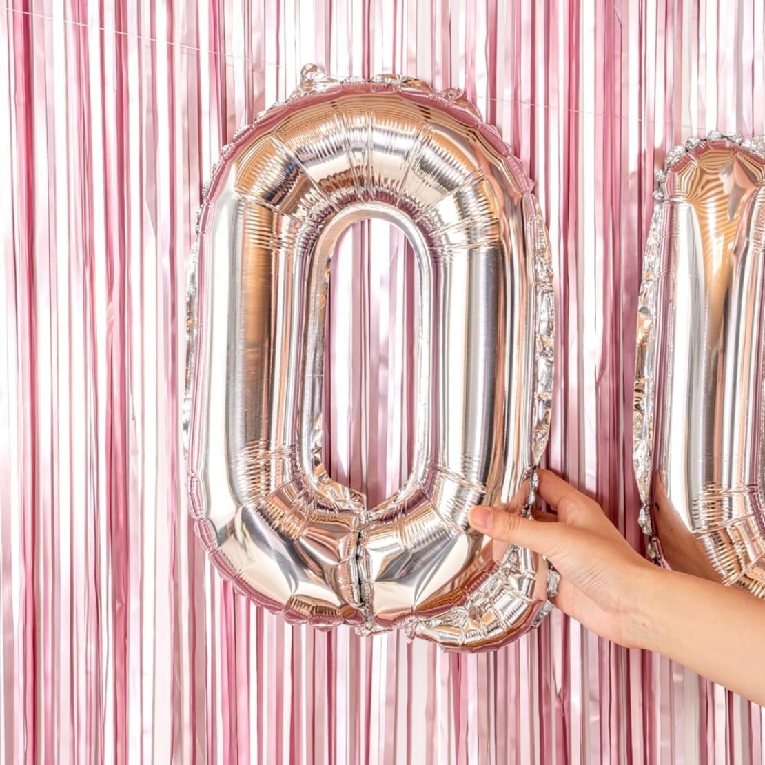 Balon Folie Metalizata Litera Q, Flippy, 80 cm, Umflati cu Heliu sau Aer, Ambalaj Individual, Pai inclus, Argintiu