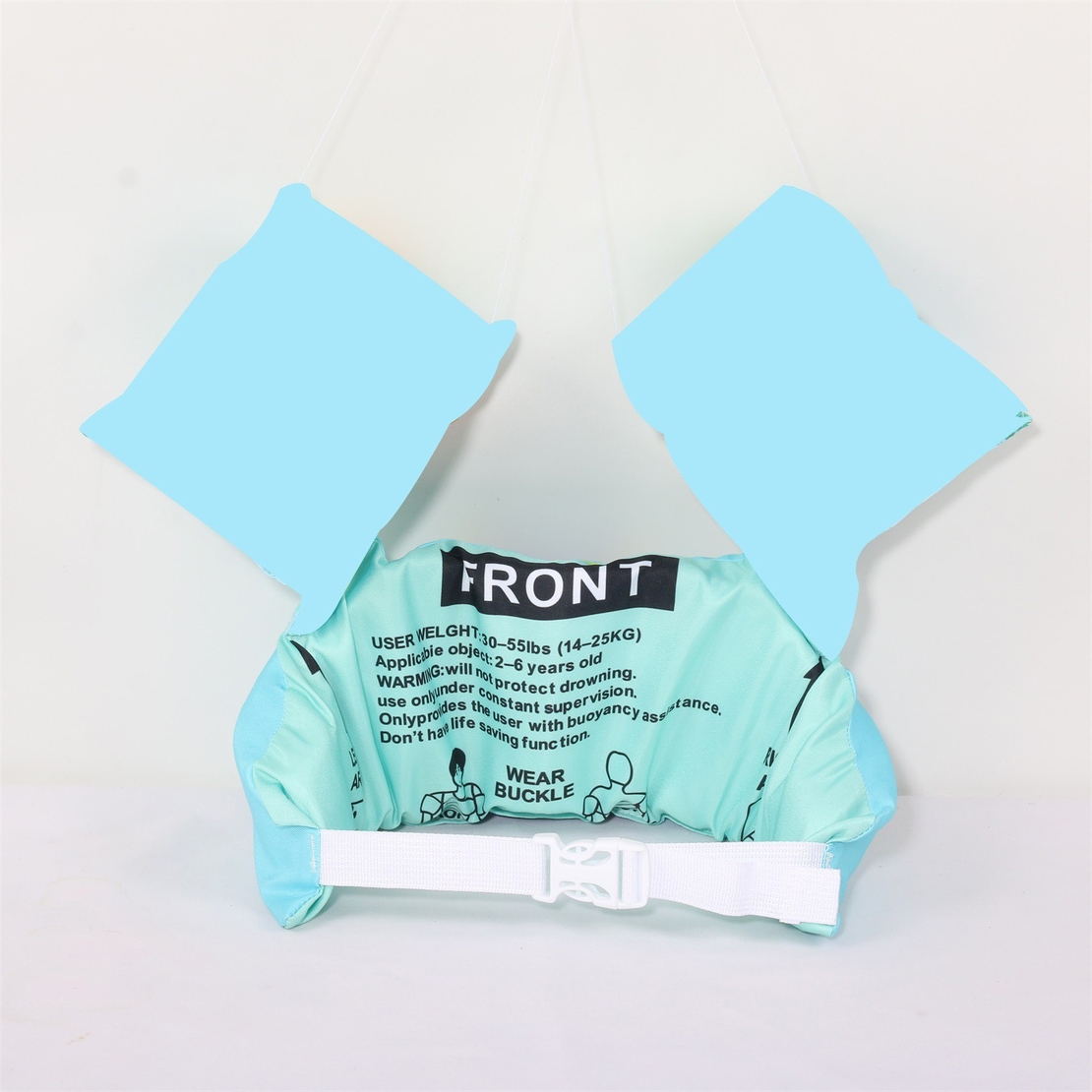 Vesta de salvare pentru copii cu aripioare de inot, Flippy, Albastru, Model monstru