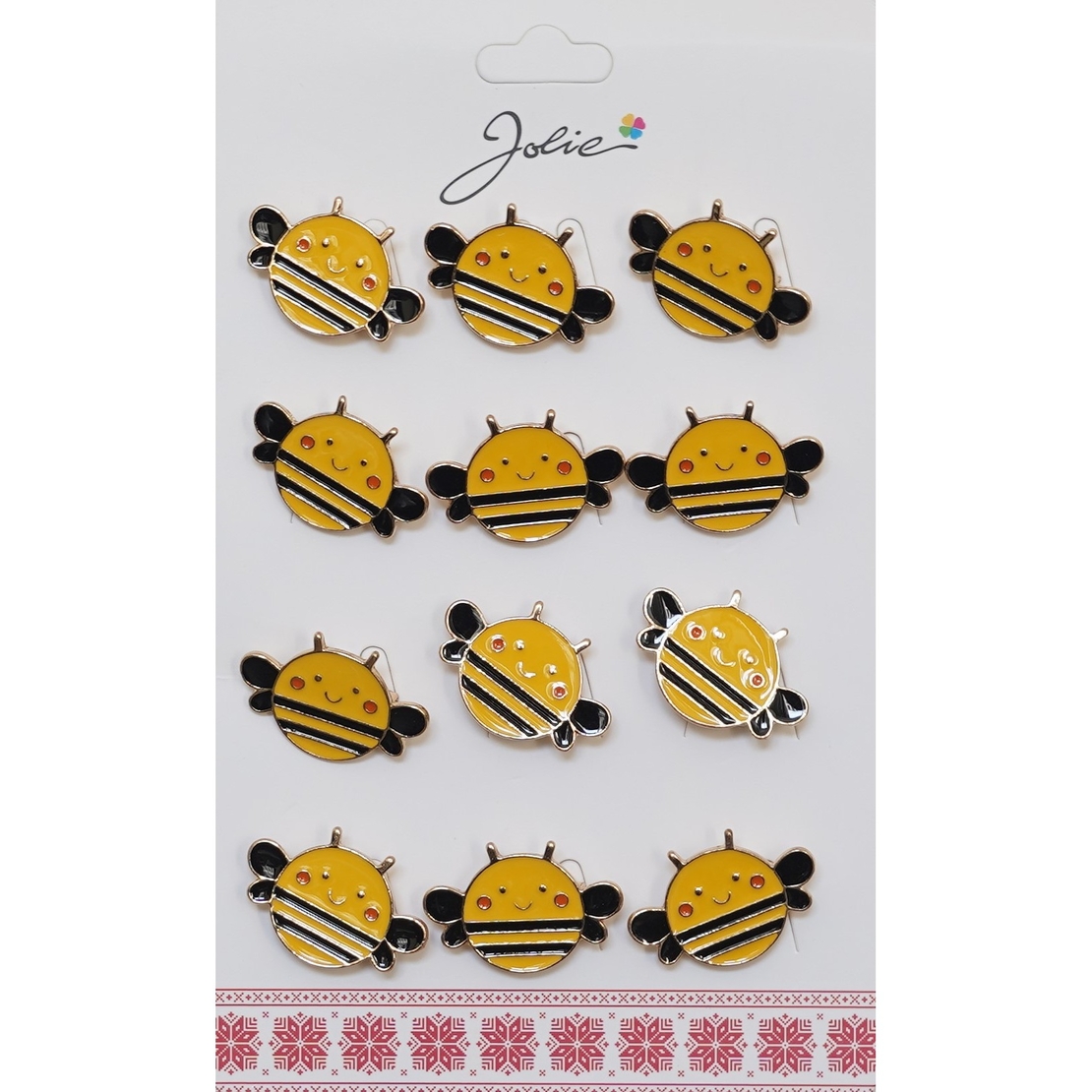 Set 12 Brose Martisor pentru Copii Albina Galbena