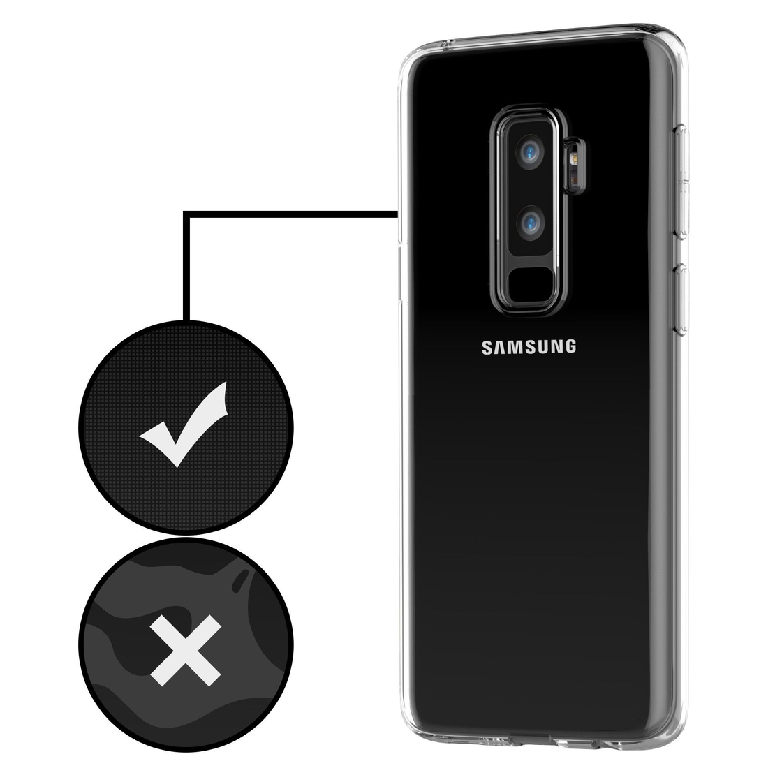Husa Flippy compatibila cu Samsung A8 2018 0.3 mm Tpu Transparent