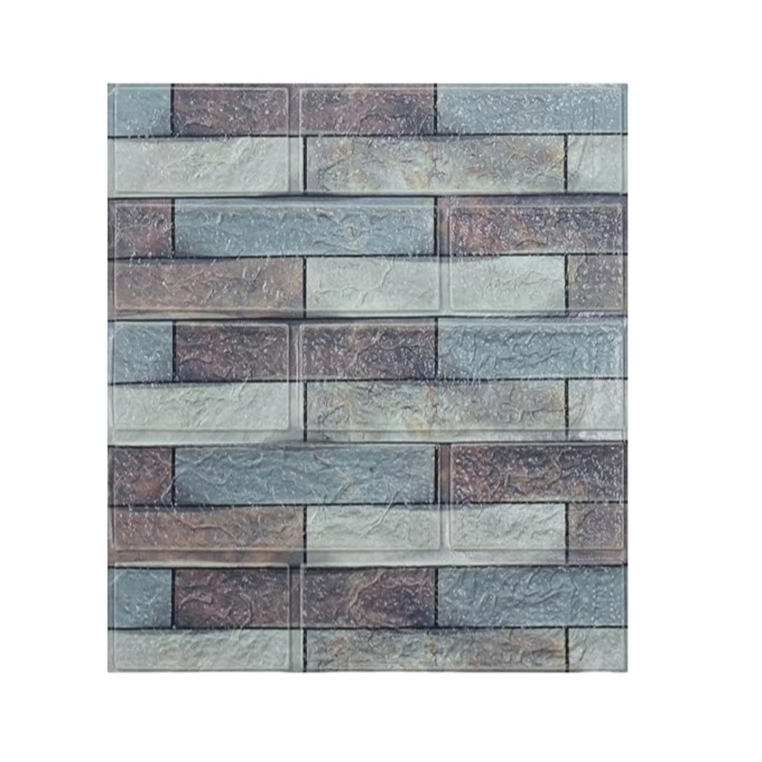 Set 10 Placi Tapet 3D Flippy,  35 x 38 cm, 3 mm, 1.33 mp, Multicolor