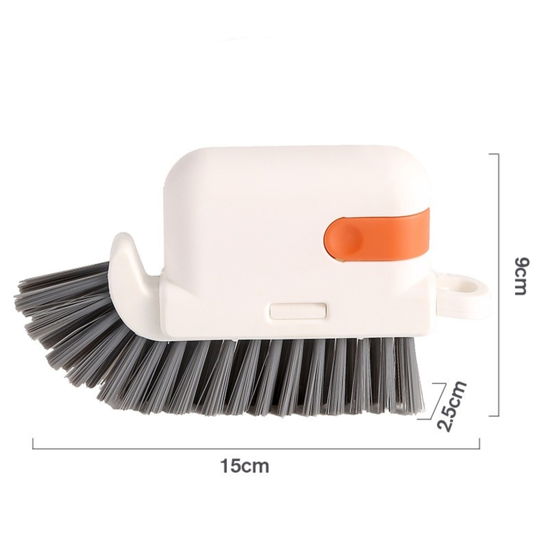 Perie Multifunctionala 3 in 1 de Curatare, Flippy, pentru Bucatarie, Vesela, Geamuri, Cap Detasabil, 9x15x2.5 cm, Portocaliu