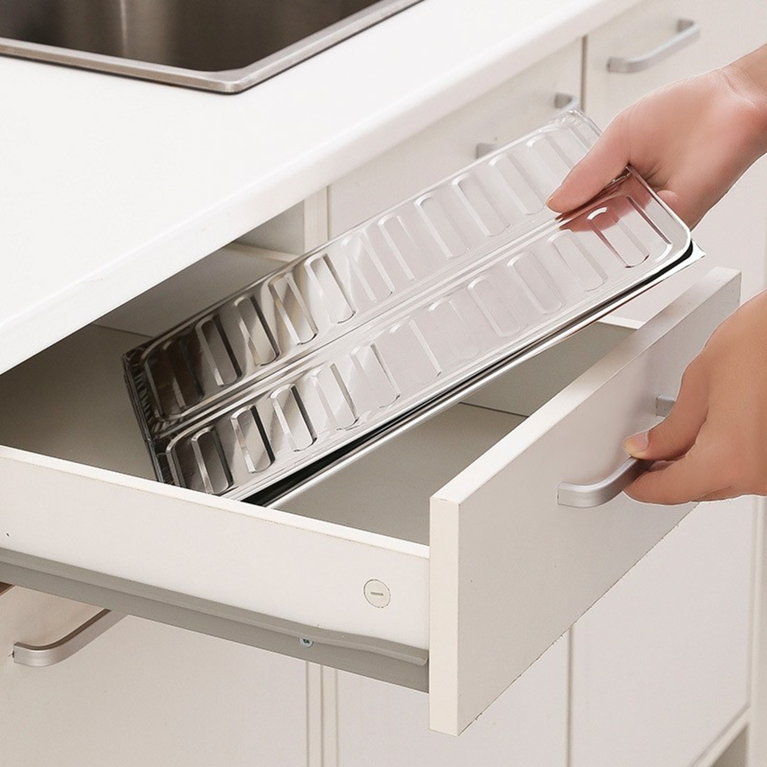 Placa de Protectie pentru Aragaz, Flippy, din Aluminiu, Placa de Protectie Anti Stropi, Pliabila, Usor de Curatat, 32.5 x 84 cm, Gri