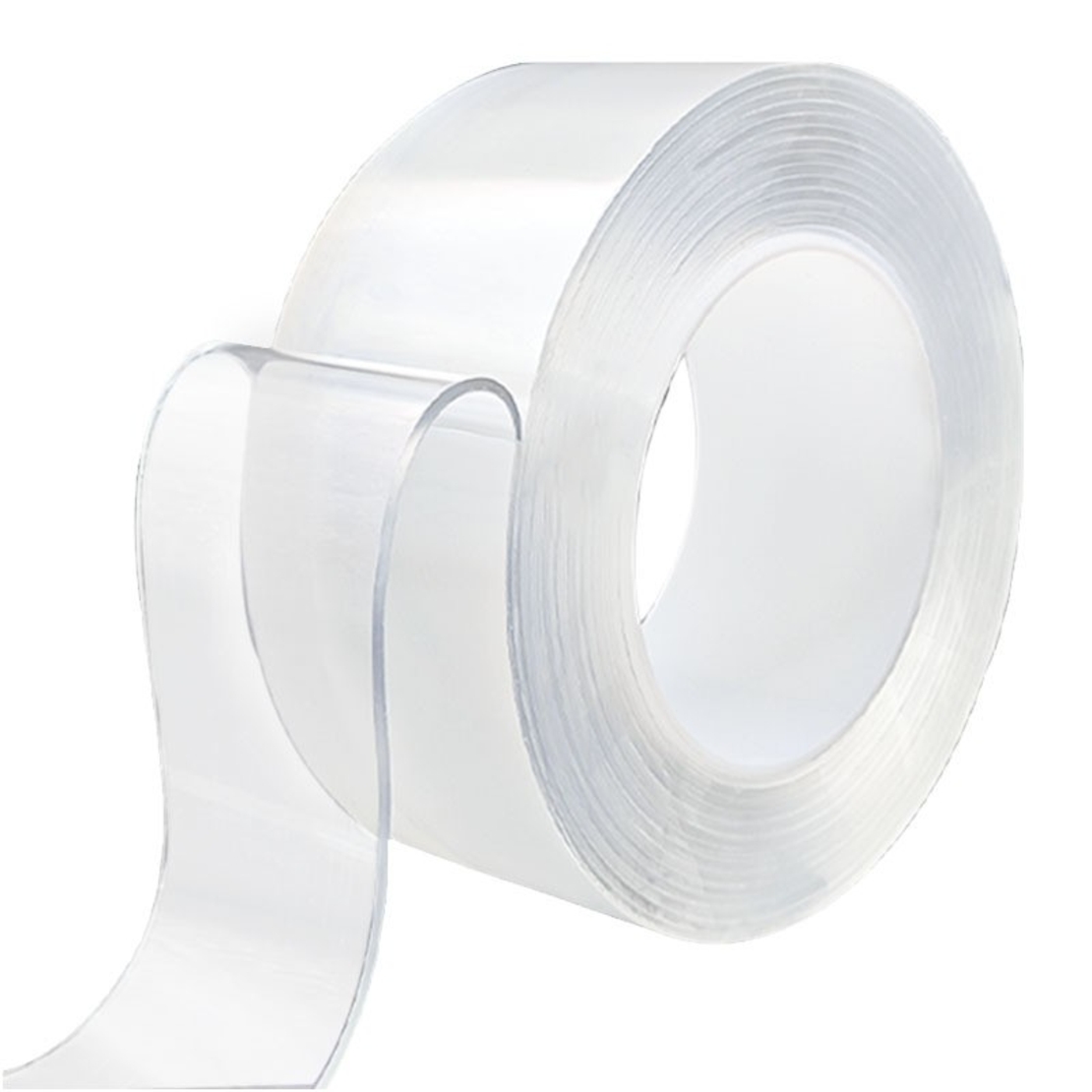 Banda Dublu Adeziva, Flippy, Transparenta, Rezistenta la Apa, Reutilizabila, Tehnologie Nano, 30mm x 1mm x 1m, Fara Urme