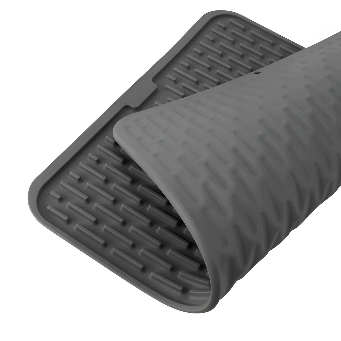 Covoras din Silicon pentru Scurgere Vase, Flippy, Uz Casnic, Rezistent la Temperaturi Ridicate, Izolator, 43x32.5 cm, Negru