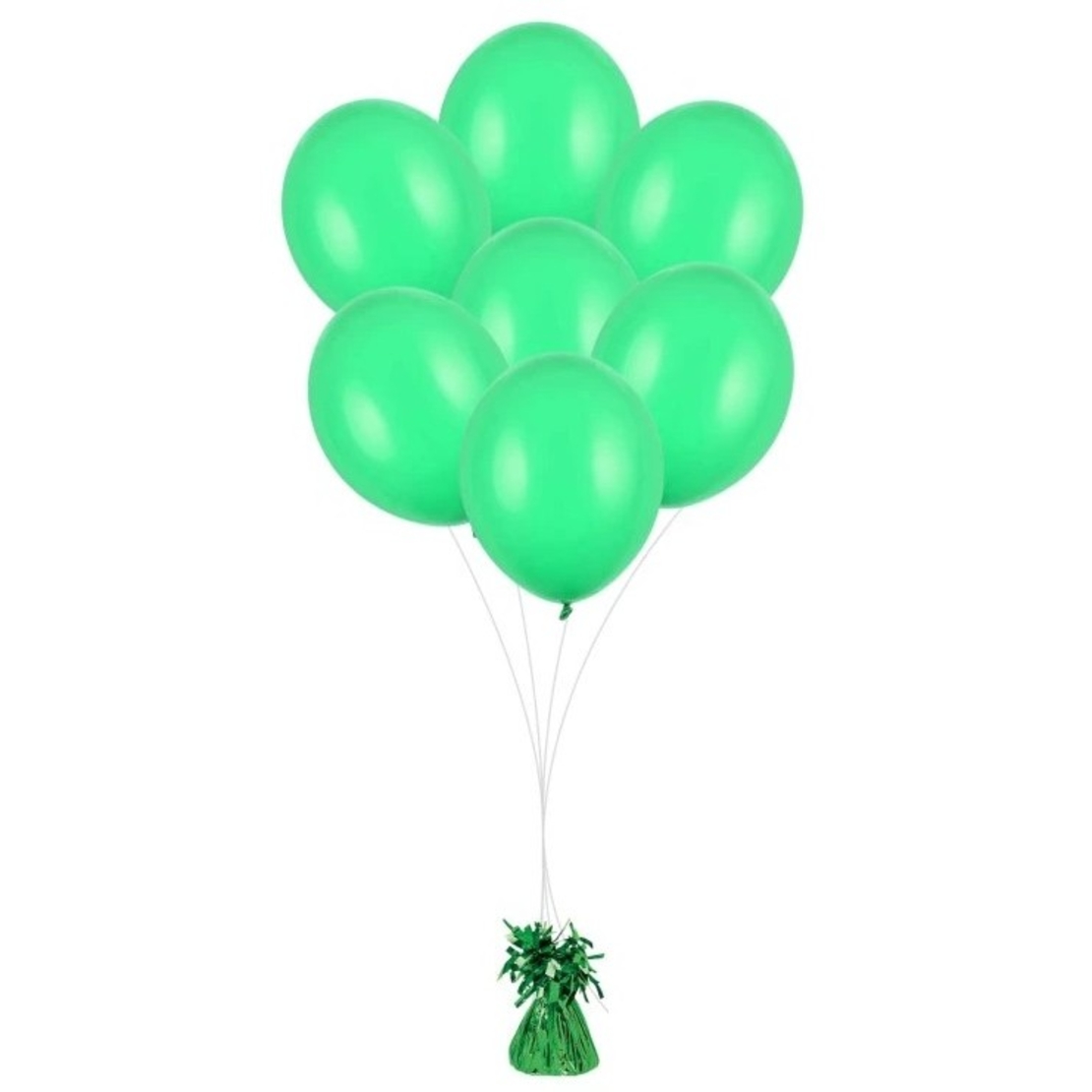 Greutate pentru Baloane cu Heliu, Flippy, din Folie cu Franjuri, 170g, 13 x 5 x 3 cm, Verde