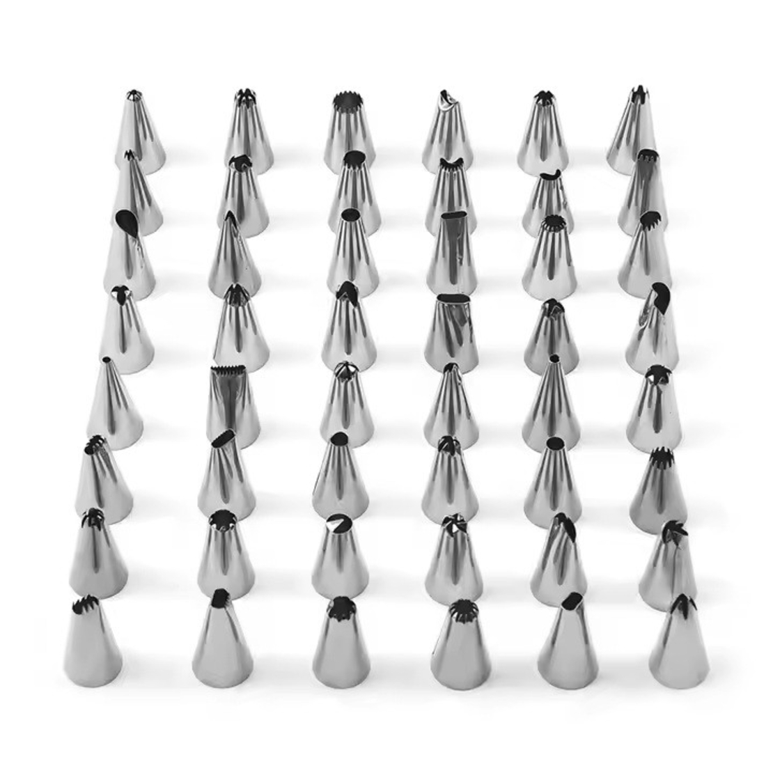 Set 80 Piese Ustensile pentru Ornare Prajituri, Flippy, din Plastic si Otel Inoxidabil, Forme Briose, Multicolor
