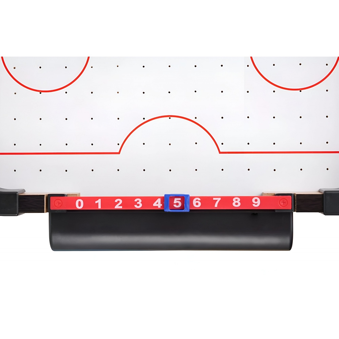 Masa Air Hockey Graffiti fara Picioare, Flippy, Lemn, 2 Pucuri, Tabela Scor, 2 Impingatoare, 76x38x9 cm, Maro