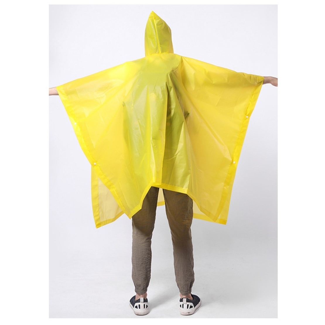 Pelerina de Ploaie, Flippy, pentru Adulti, EVA, Tip Poncho, Impermeabila, Rezistenta la Vant, Capse Laterale, 160 g, Galben