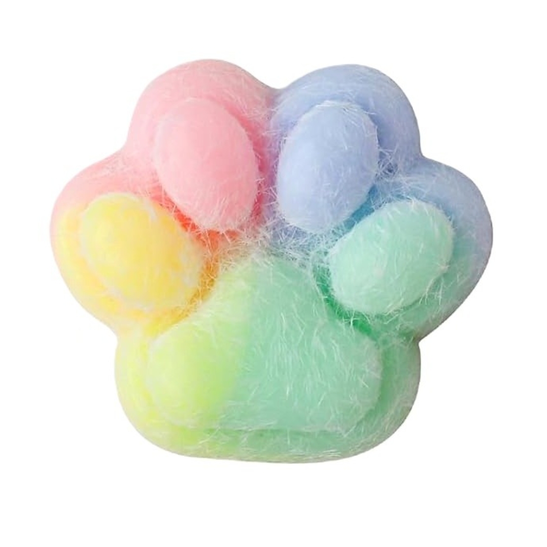 Jucarie Interactiva Squishy, Flippy, Squeeze Pinch Family, Model Cat Paw, Revenire Lenta, din TPR, +3 Ani, 7.5 cm, Textura Puf, Multicolor