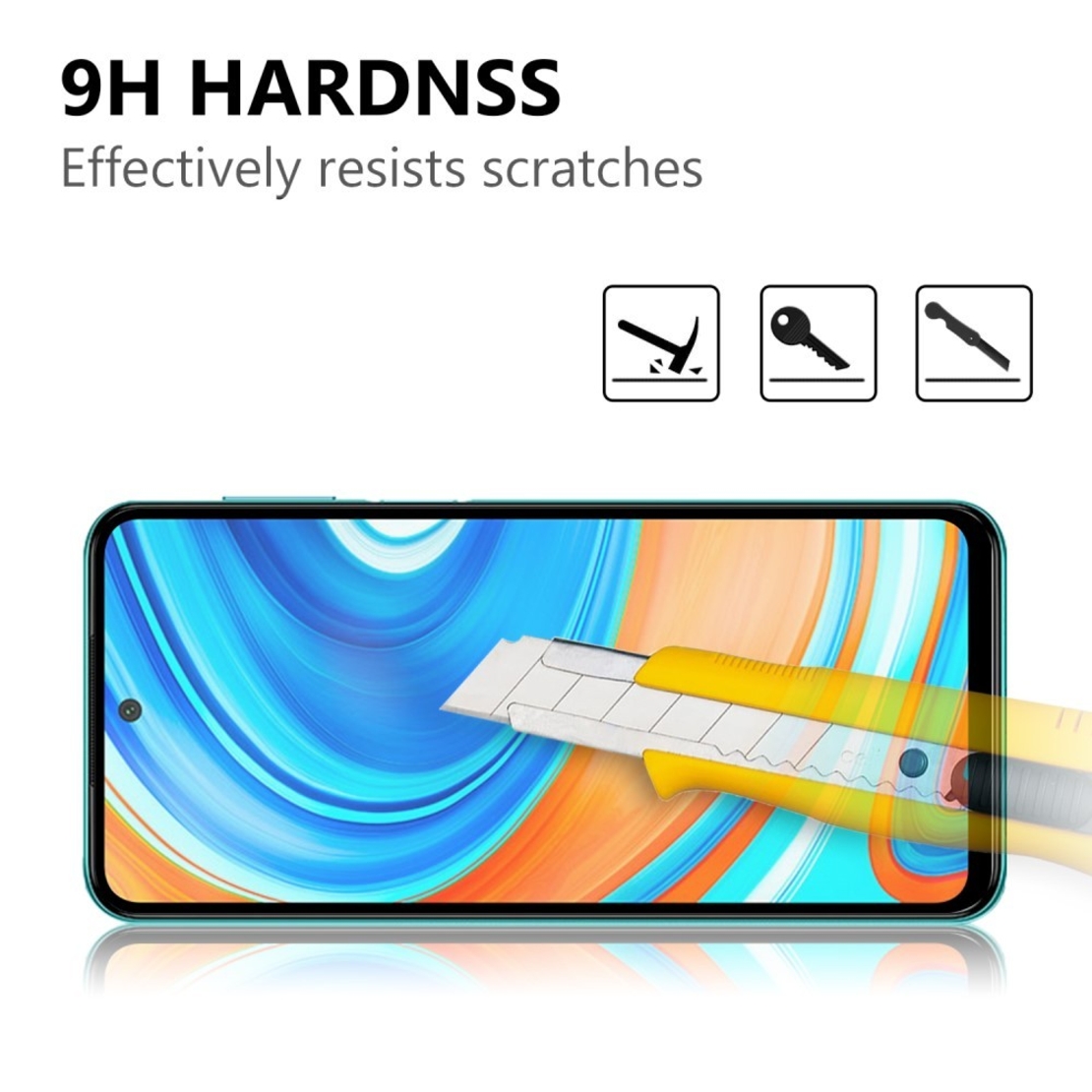 Folie Sticla Flippy® compatibila cu Xiaomi Redmi Note 9 Pro 111D Negru