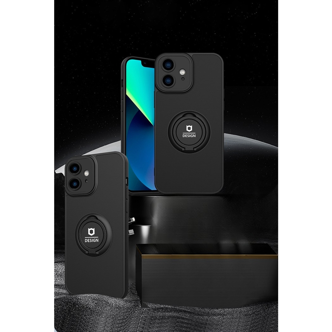 Husa Eagle Eye cu Stand pentru Motorola E30/E40, Negru, Suport Auto Magnetic, Protectie Antisoc, Flippy