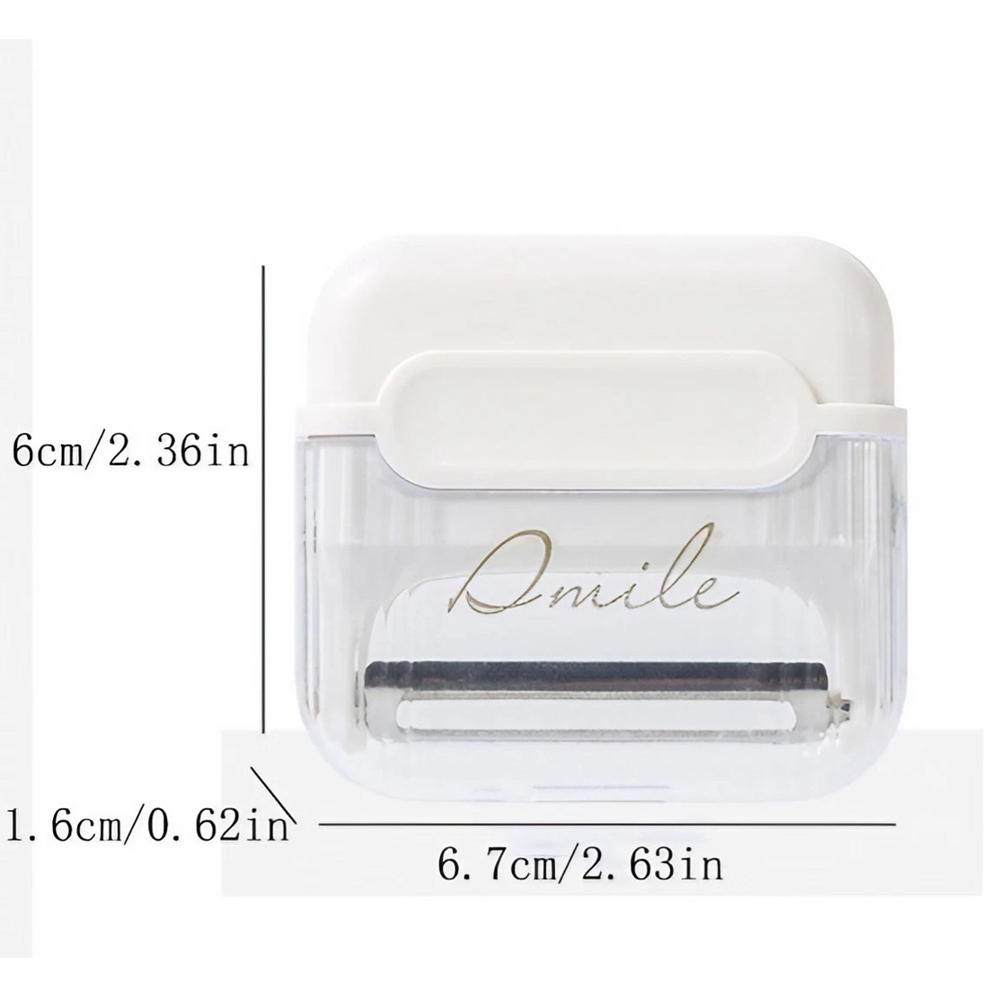 Decojitor/Curatator manual de legume si fructe, Flippy, portabil, cu magnet, doua lame, Inox, Alb, 6.7x6x1.6 cm
