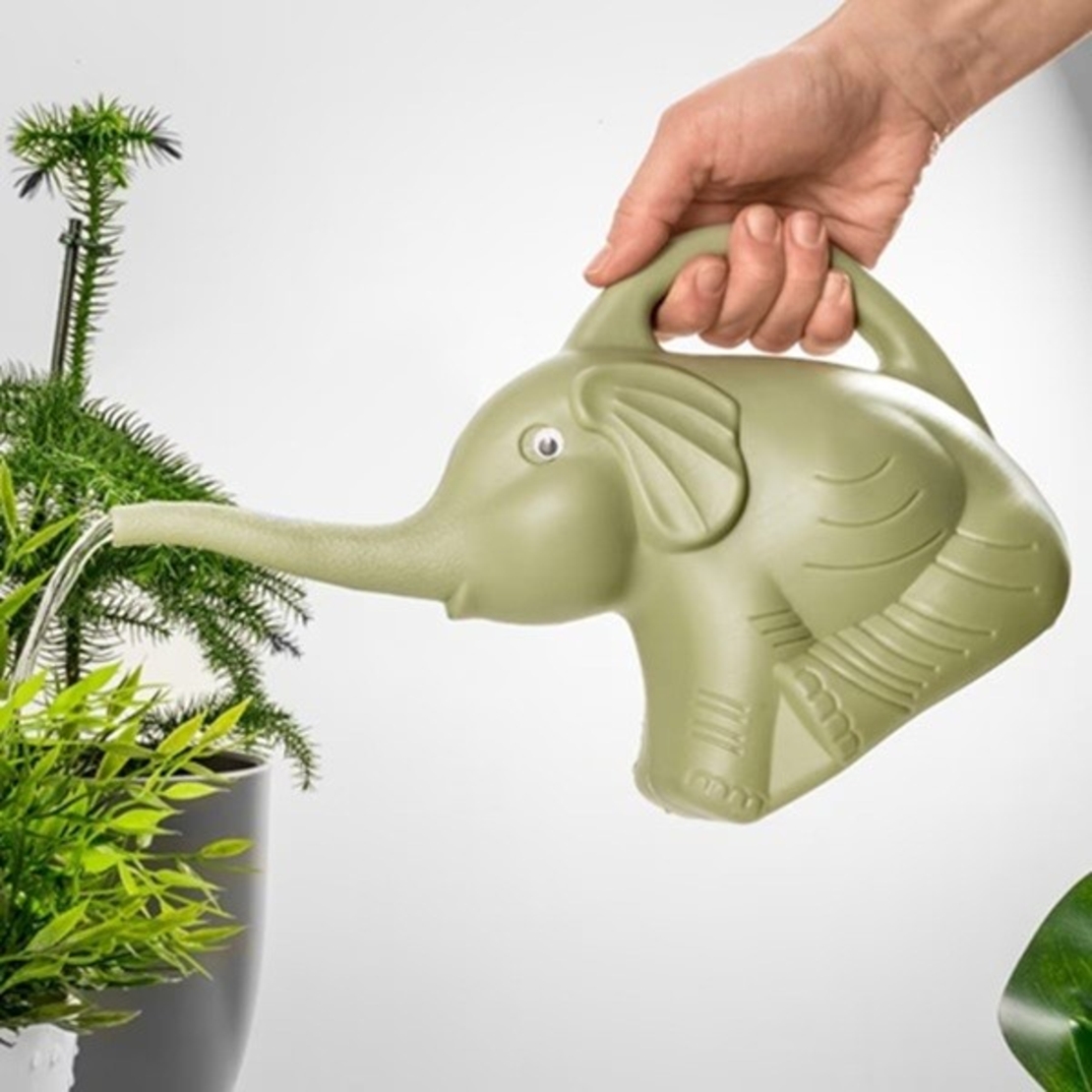 Stropitoare pentru Copii, Flippy, in forma de Elefant, 1500 mL, pentru Udat Plante, 19.5x17x11.8 cm, Verde