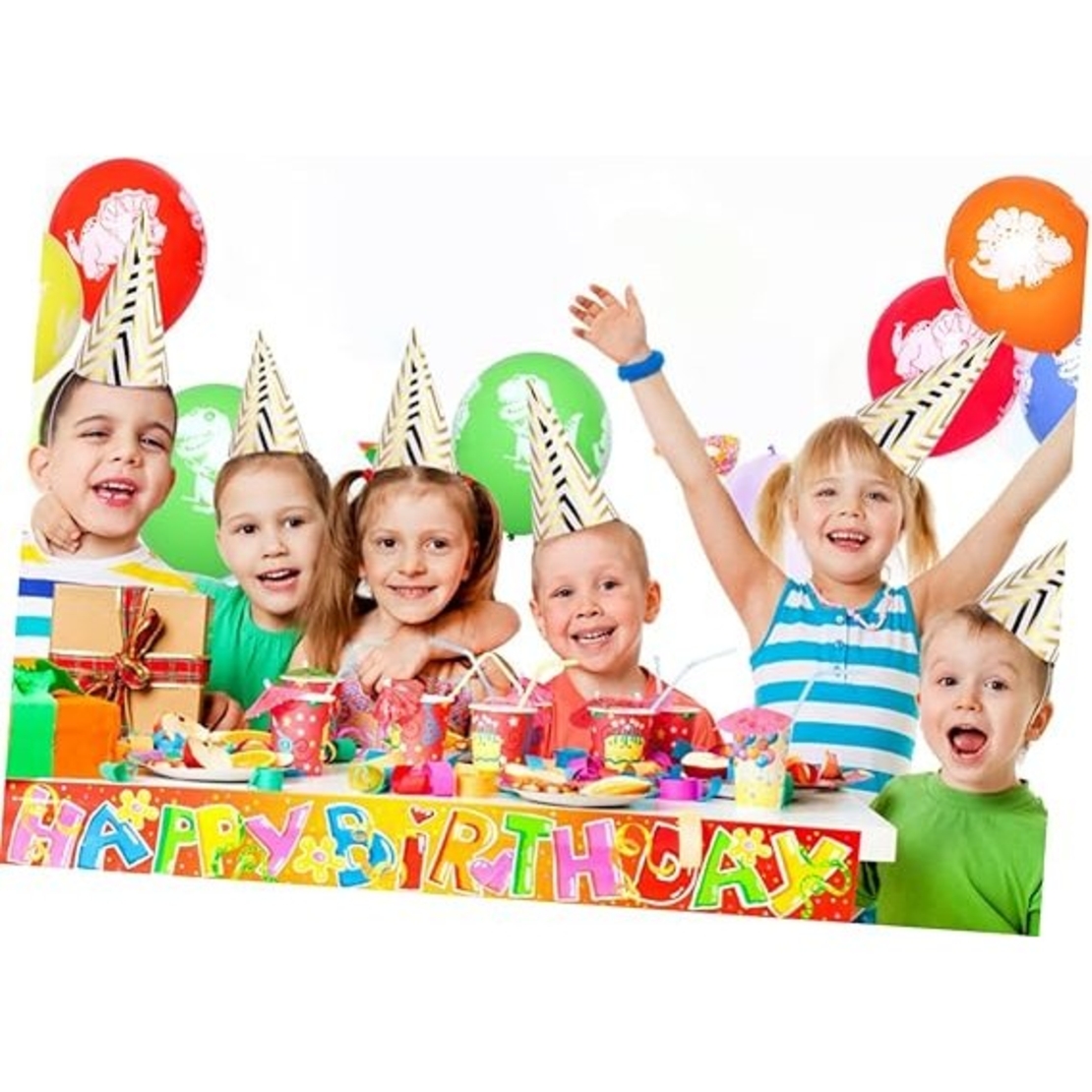 Set 6 Coifuri, Flippy, Petrecere Copii, din Carton, 20 x 13.5 cm, Model 7 Valuri, Auriu