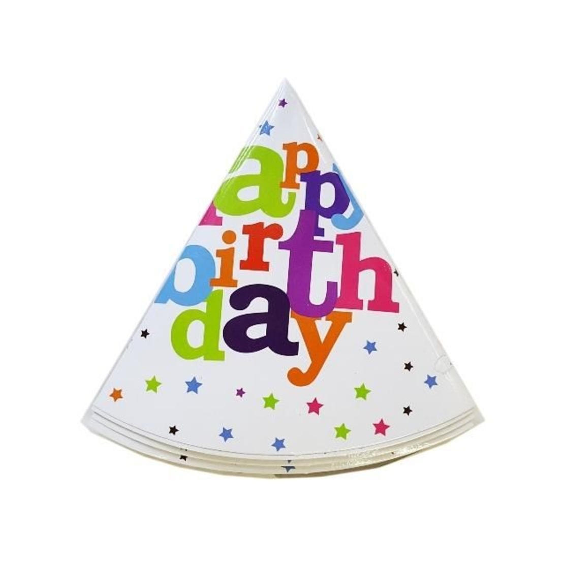 Set 6 Coifuri, Flippy, Petrecere Copii, din Carton, 20 x 13.5 cm, Model 2 Happy Birthday, Multicolor