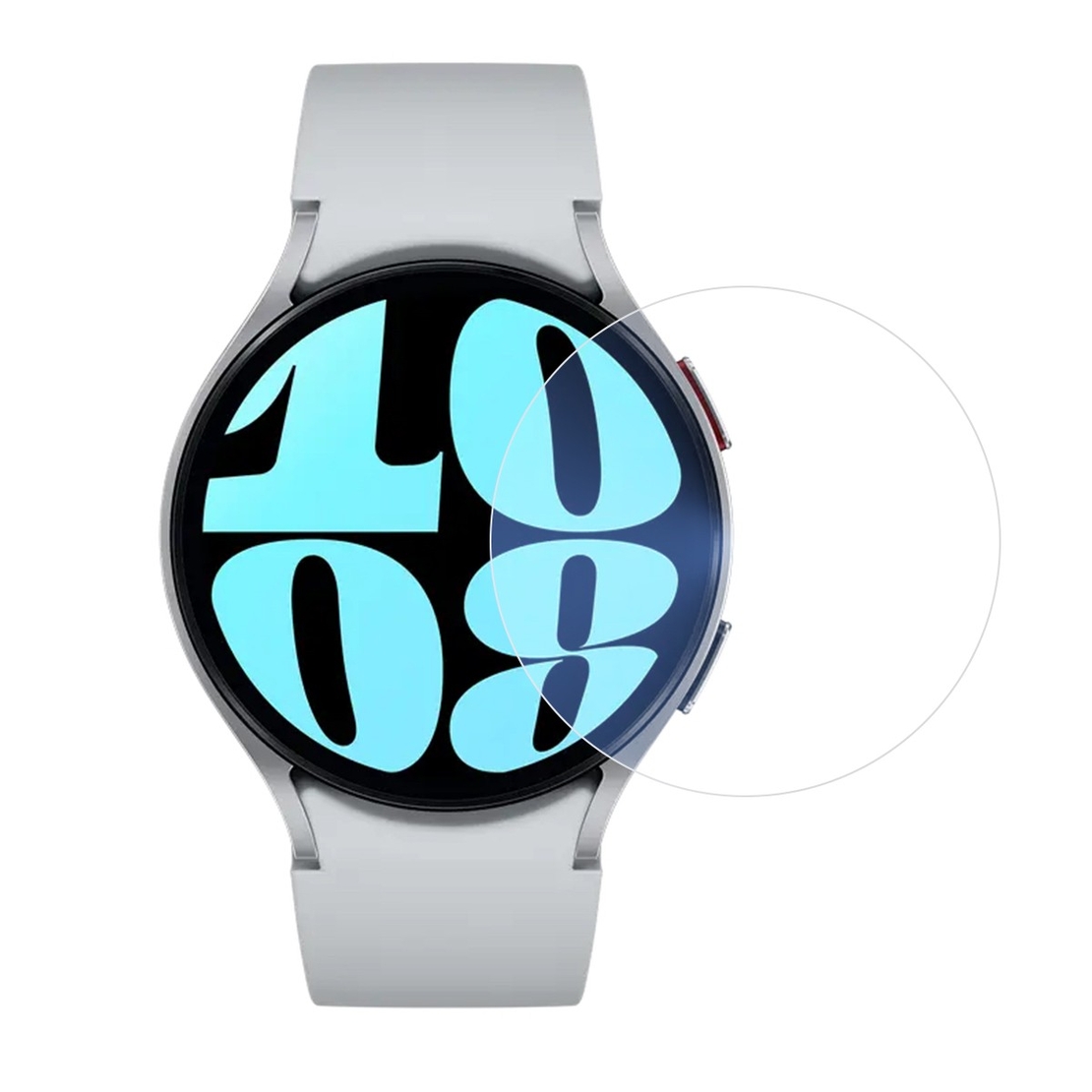 Folie Securizata pentru Samsung Galaxy Watch6 44mm, Flippy, Sticla de Protectie Compatibila cu Samsung Galaxy Watch6 44MM, Sticla Securizata 2.5 D, Transparent