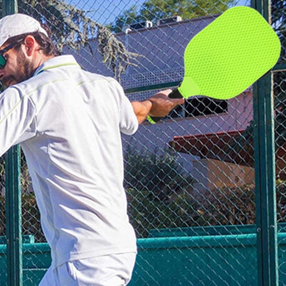 Set Joc de Ping-Pong, Flippy, 2 Palete, 1 Minge, + 6 Ani, 37.5 x 18 x 3 cm, Galben/Verde