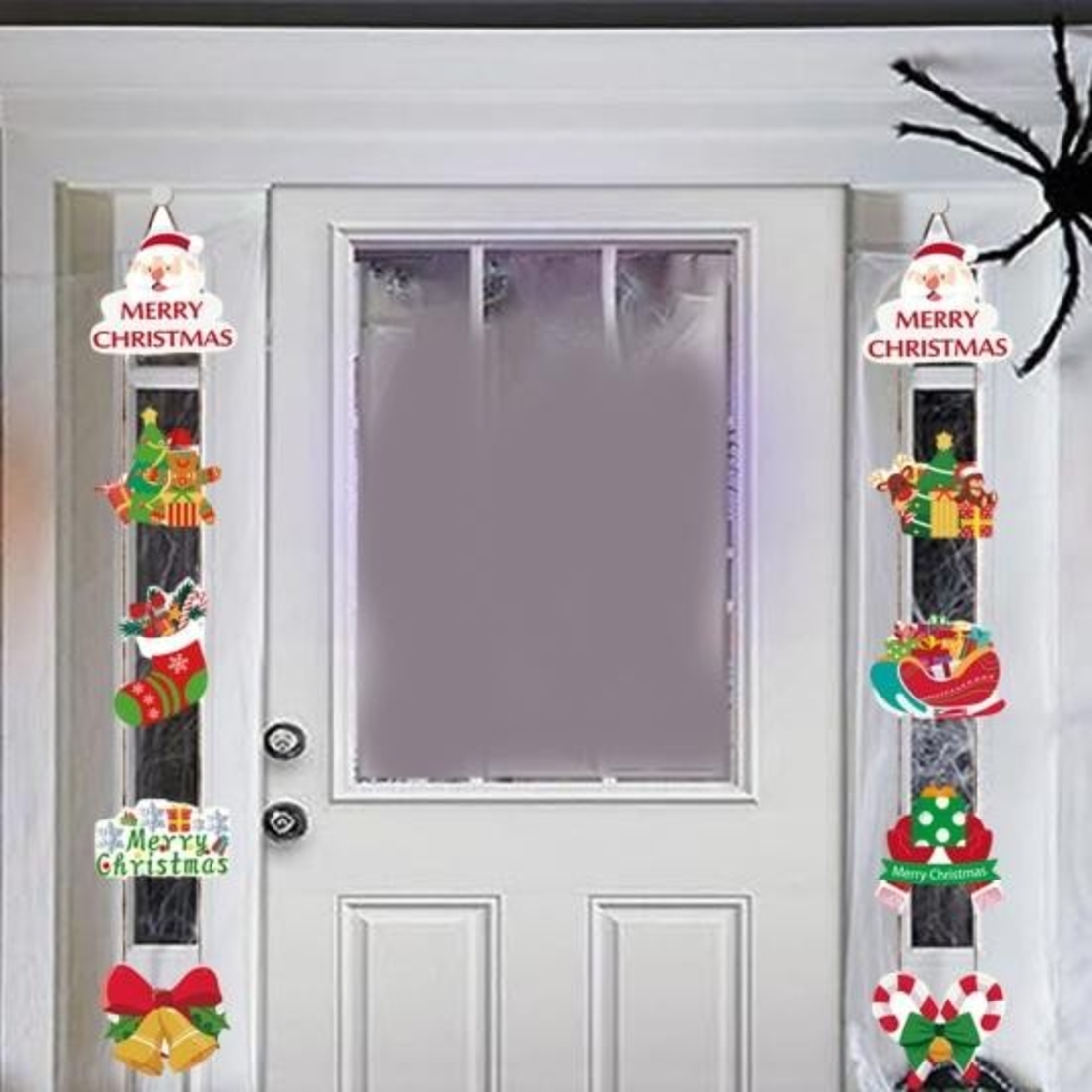 Set 2 Decoratiuni de Craciun, Flippy, de Agatat, pentru Usa, Sfoara Inclusa, 21 cm/28 cm, din Hartie 350g, Multicolor