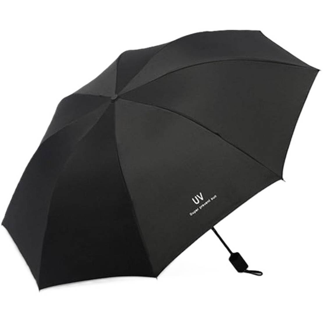 Umbrela, Flippy, Protectie UV Soare, Protectie Ploaie, Pliabila, din Vinil si Otel, 96 x 67 cm, Negru