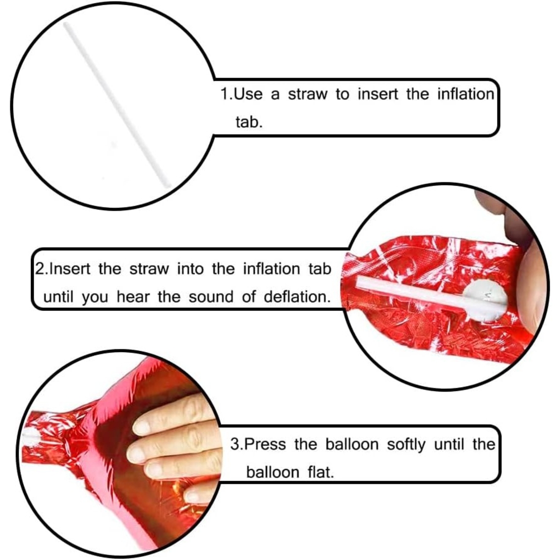 Balon din Folie Metalizata Flippy, Figurina Cifra, Tema Aniversare 80 cm, Ambalaj Individual, Pai inclus, Umflare cu Aer sau Heliu, Rosu, Cifra 1