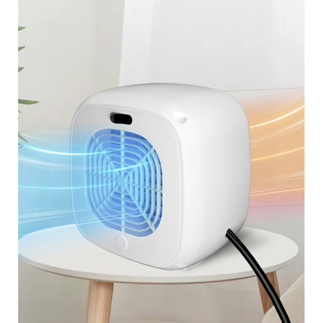 Mini radiator electric portabil Flippy, 800 W, 2 trepte, 150x120x175 mm, alb
