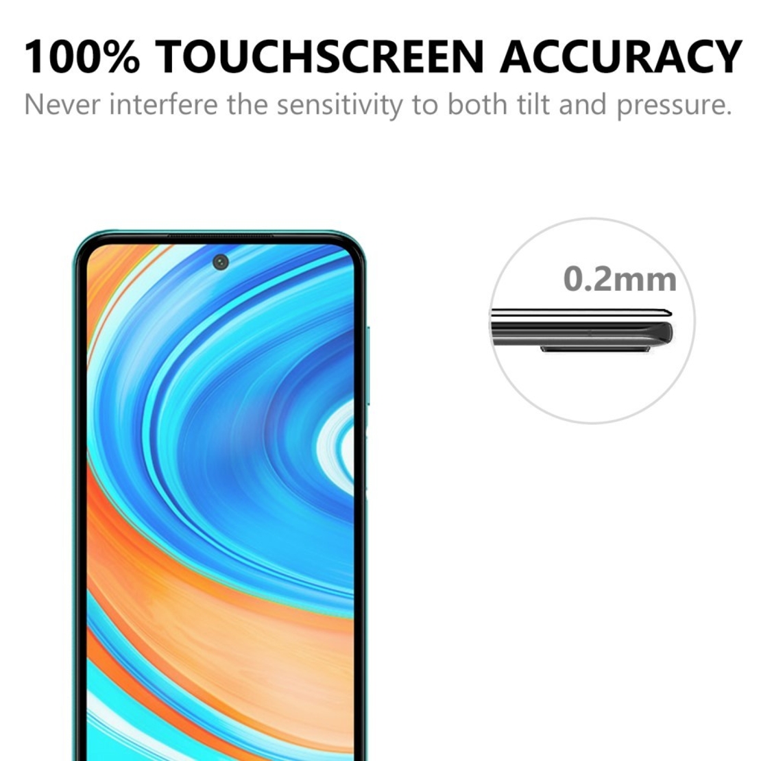 Folie Sticla Flippy® compatibila cu Xiaomi Redmi Note 9 Pro 111D Negru