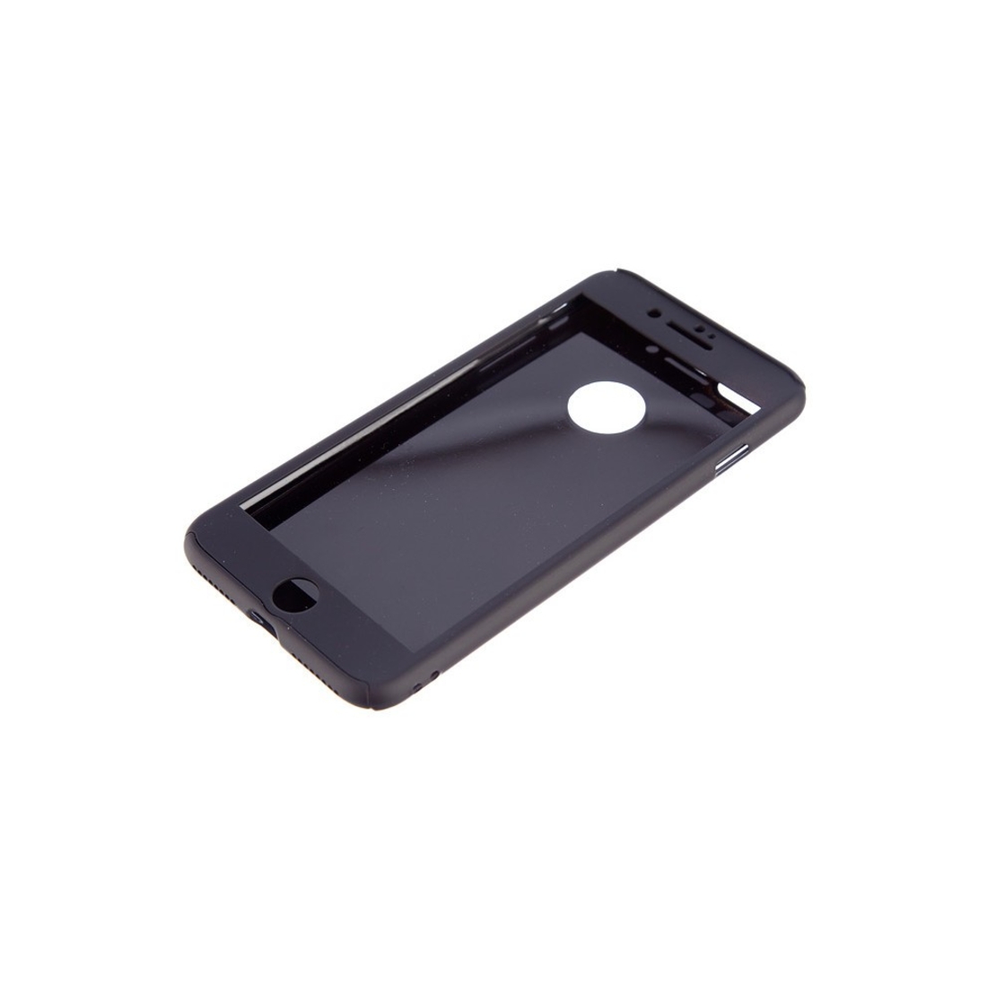 Husa Apple iPhone 7 Plus Full Cover 360 Negru + Folie de protectie